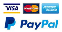 payment methods accepted: visa, mastercard, amex, paypal