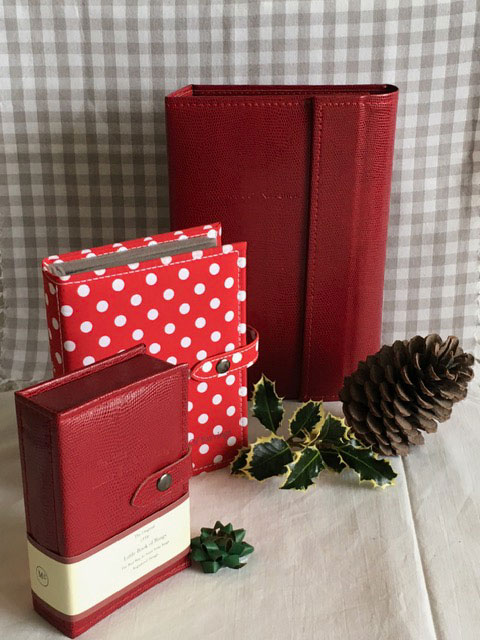 Dark-Red-Necklace-and-small-Earring-Book-with-small-Dark-Red-Ring-Book